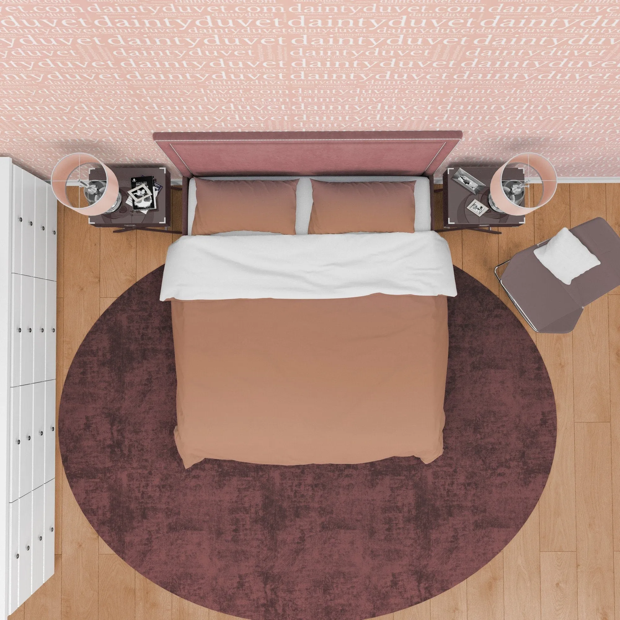 Plain Brown Autumn Duvet Cover Fall Bedding Set, Neutral Colors Aesthetic Quilt Cover, Boho Bedspread, Printed Bed Cover, Unique Bed Cover
