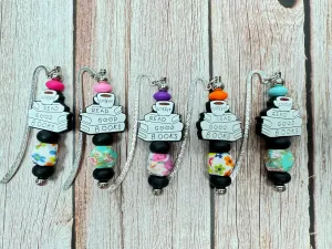 Read Good Books" Bookmark - Colorful Hexagon Focal Bead (5 to choose from)