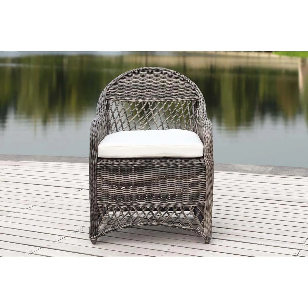 Safavieh Davies Wicker Arm Chair With Cushion , PAT2510