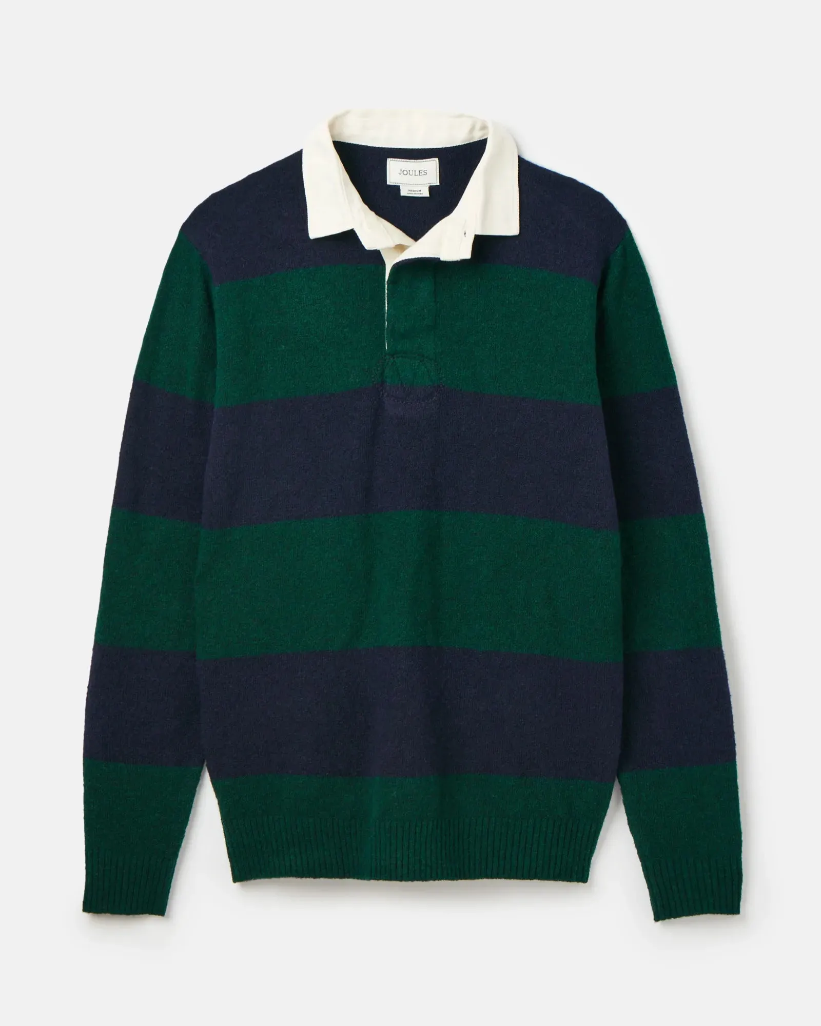Seymour Green/Navy Knitted Rugby Shirt