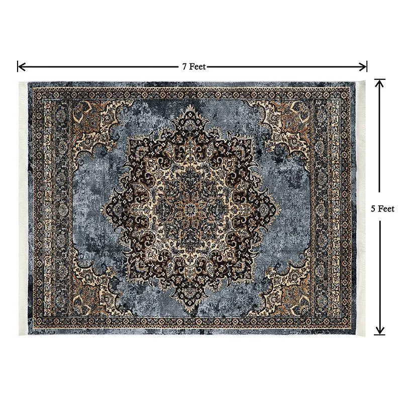 Sinera Ethnic Carpet - Light Blue