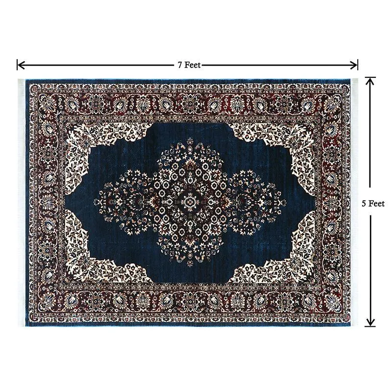 Sinera Ethnic Carpet - Navy Blue