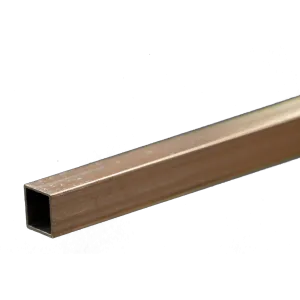 Square Aluminum Tube: 1/4" OD x 0.014" Wall x 12" Long (1 Piece)