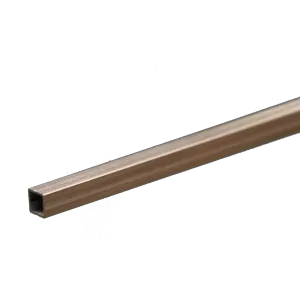 Square Aluminum Tube: 5/32" OD x 0.014" Wall x 12" Long (1 Piece)