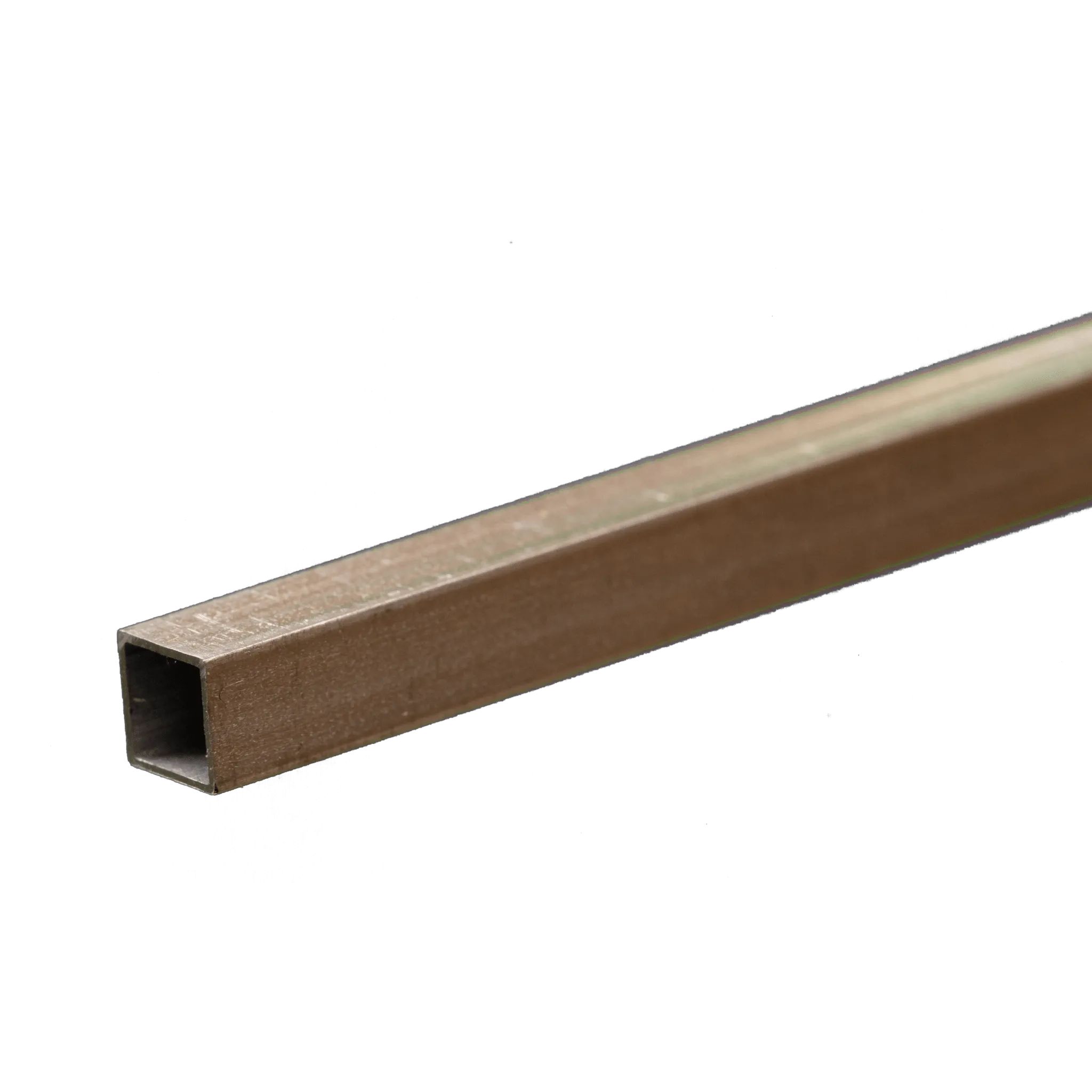 Square Aluminum Tube: 7/32" OD x 0.014" Wall x 12" Long (1 Piece)