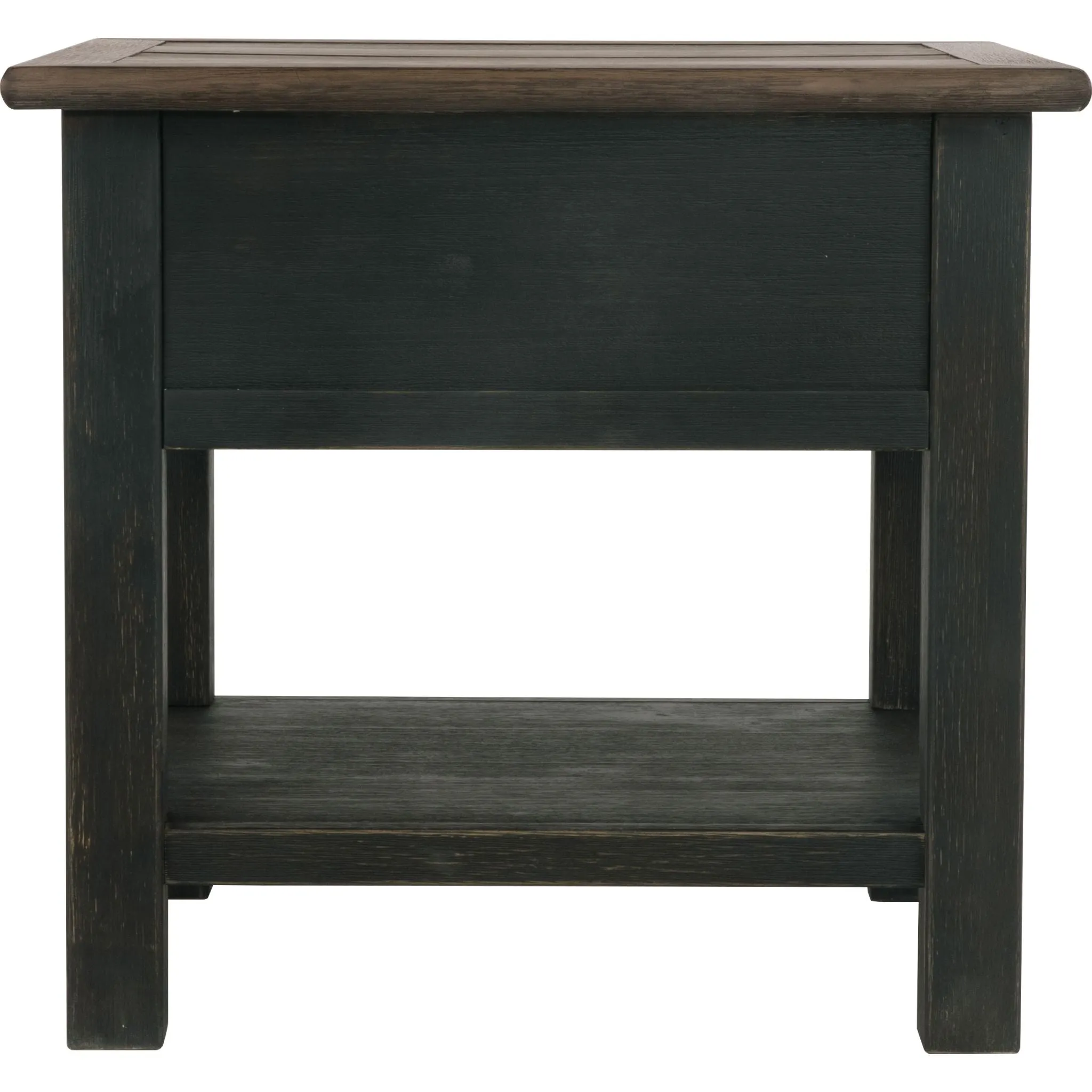 Tyler Creek End Table - Grayish Brown/Black
