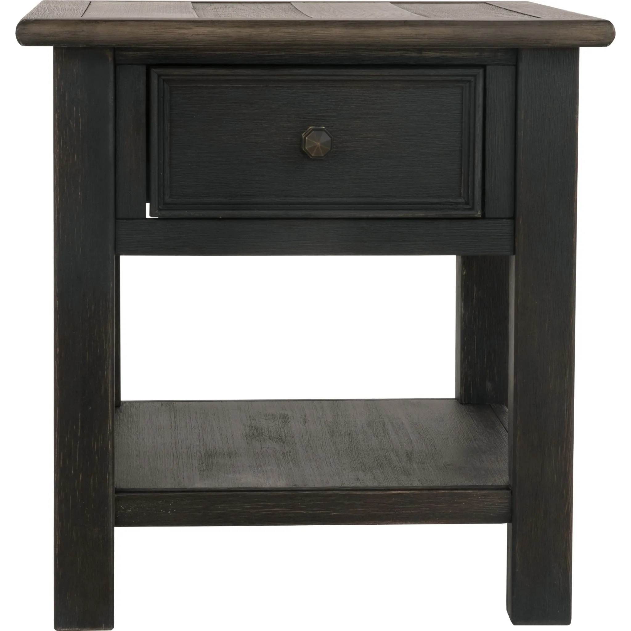 Tyler Creek End Table - Grayish Brown/Black