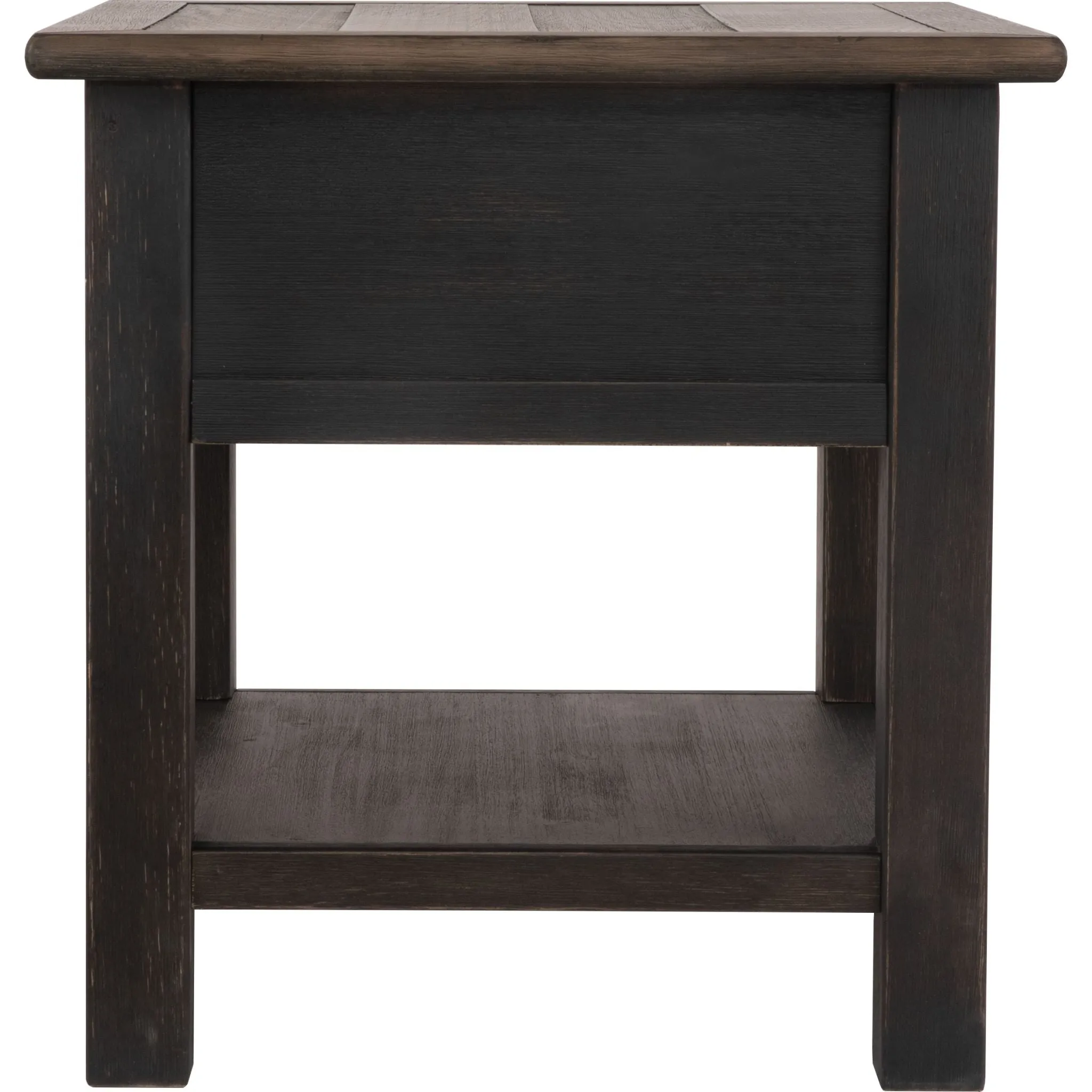 Tyler Creek End Table - Grayish Brown/Black