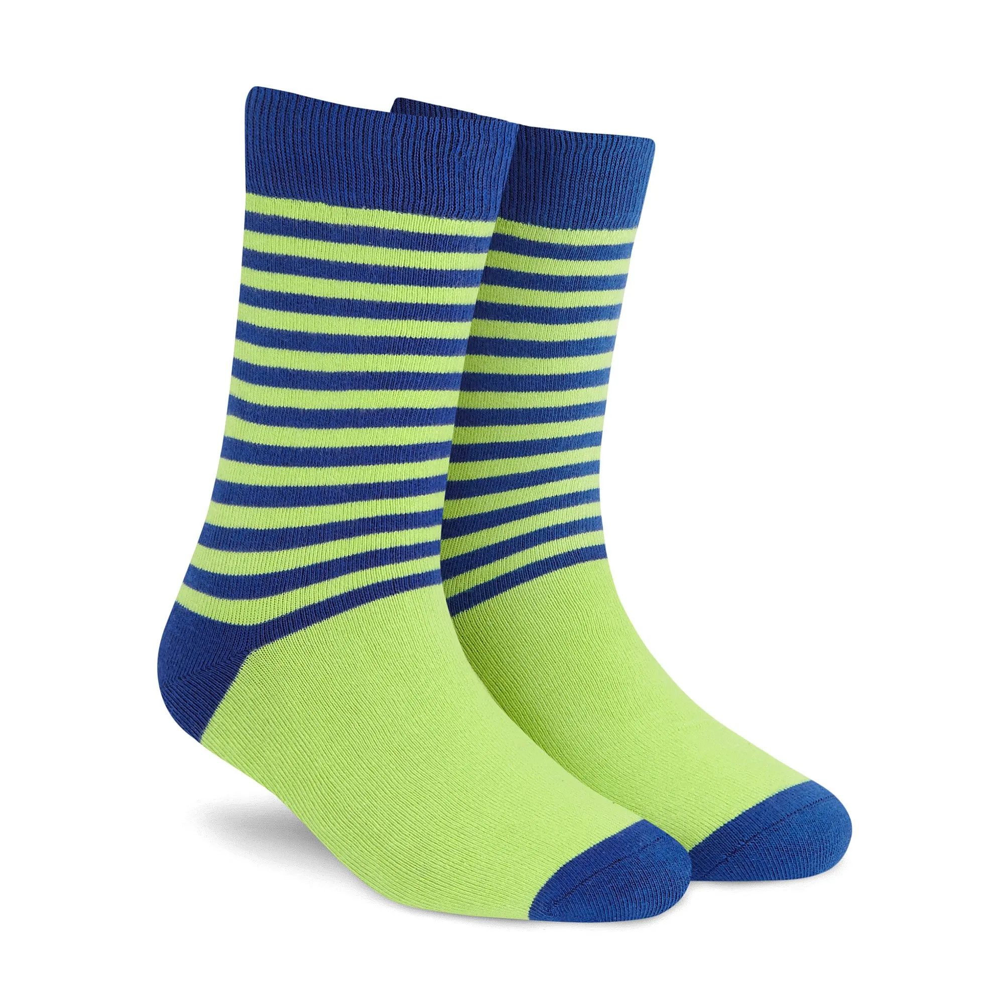 Vibrant Striped Crew Socks - 3 Pairs of Stylish Versatility