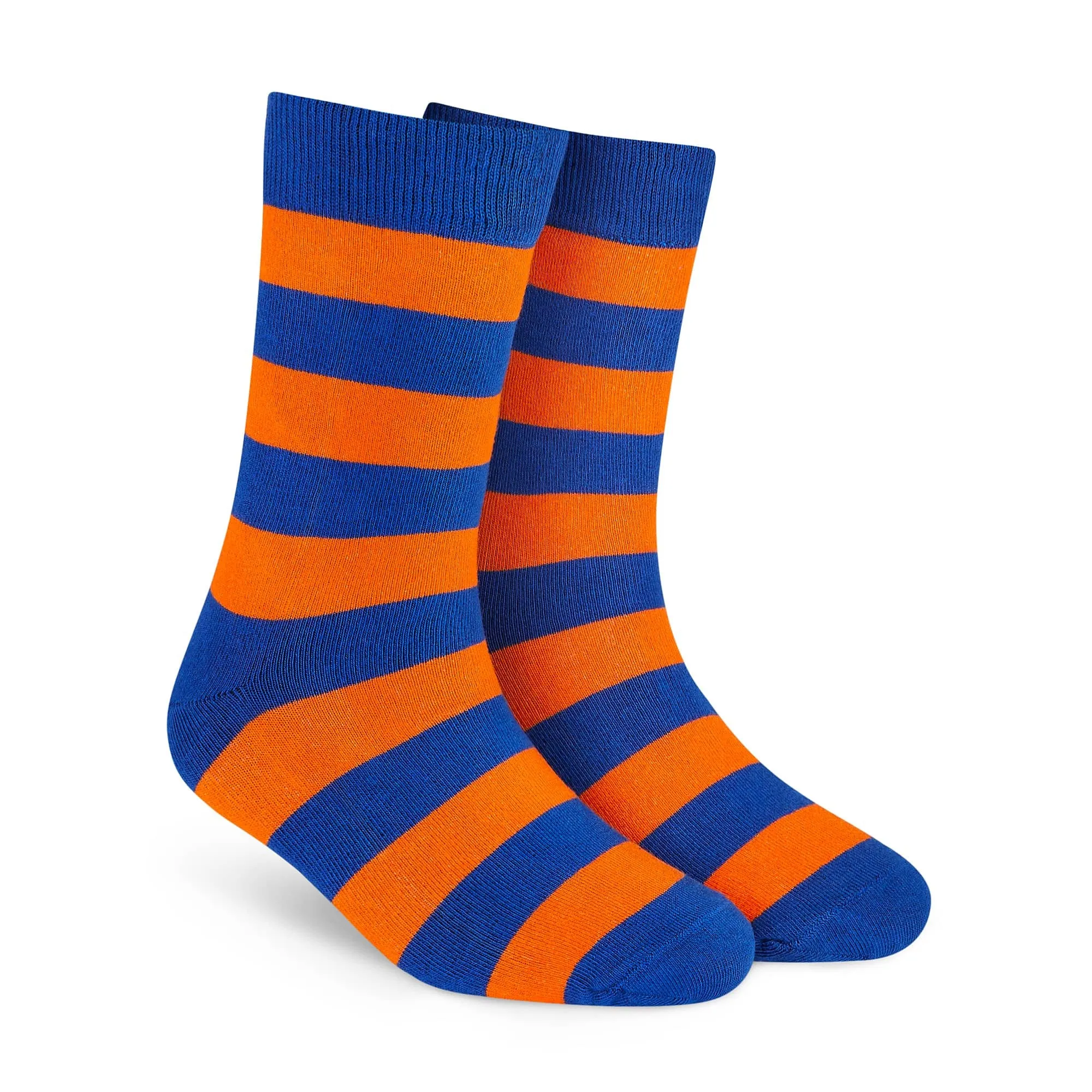 Vibrant Striped Crew Socks - 3 Pairs of Stylish Versatility
