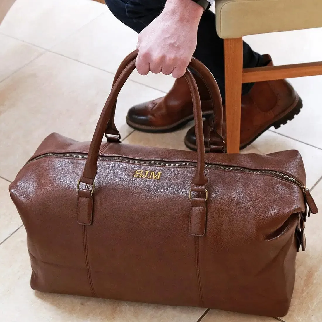 Vintage Holdall In Black or Brown