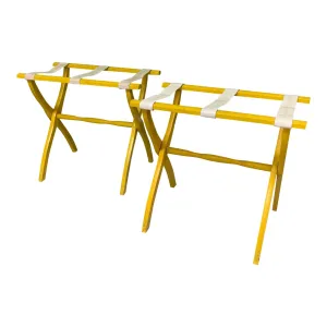 Vintage Hollywood Regency Luggage Racks, a Pair
