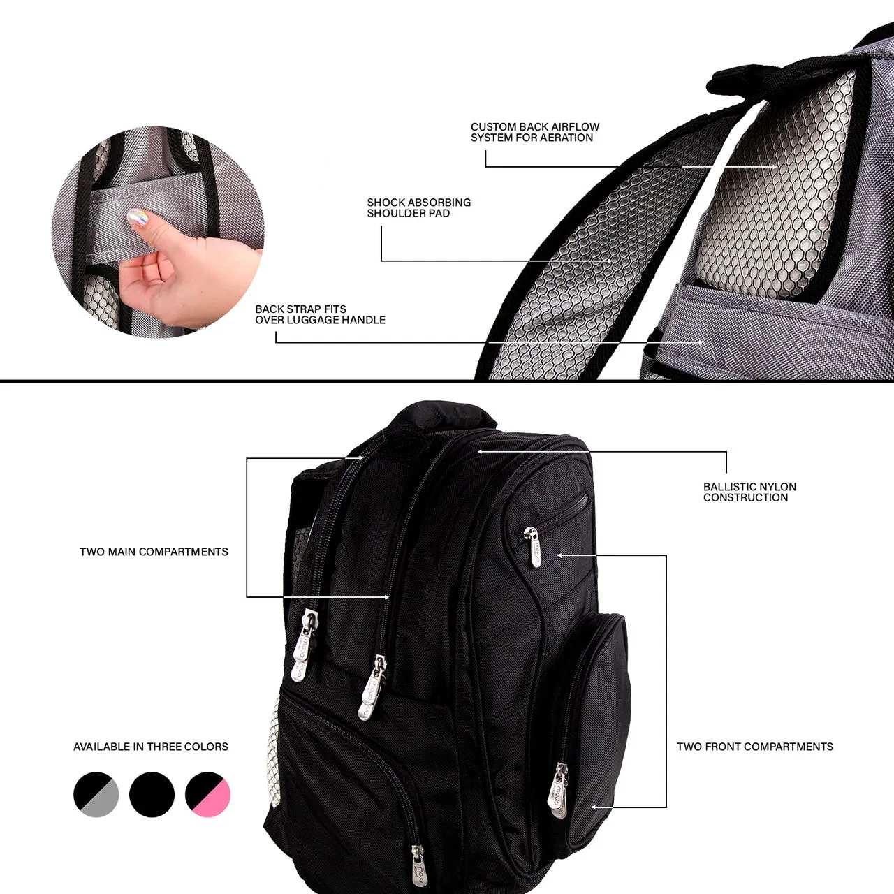Wisconsin Badgers Deluxe 2-Piece Backpack and Carry on Set