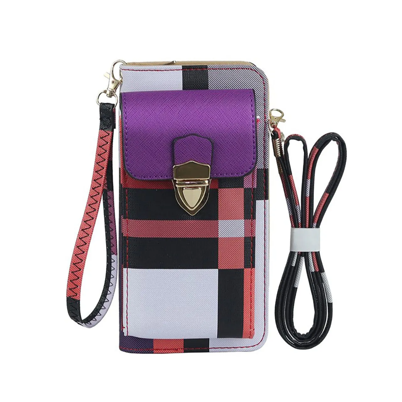 Women's Cell Phone Cross-Body Wallet Pouch