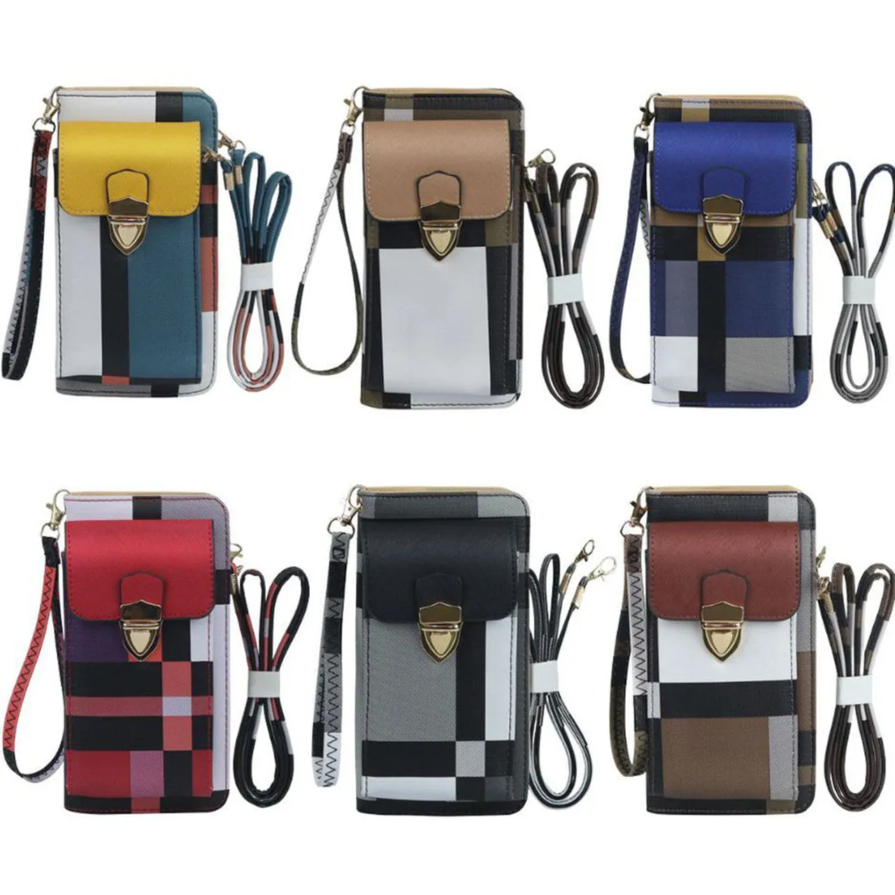 Women's Cell Phone Cross-Body Wallet Pouch