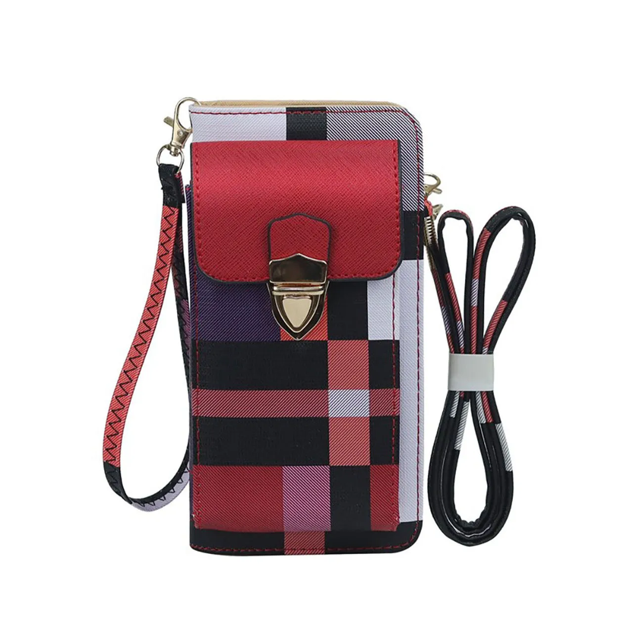 Women's Cell Phone Cross-Body Wallet Pouch
