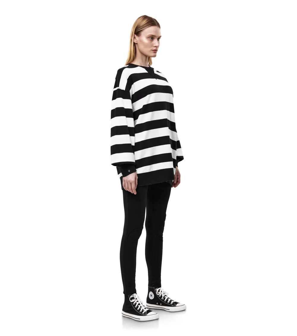 women's striped sweatshirt