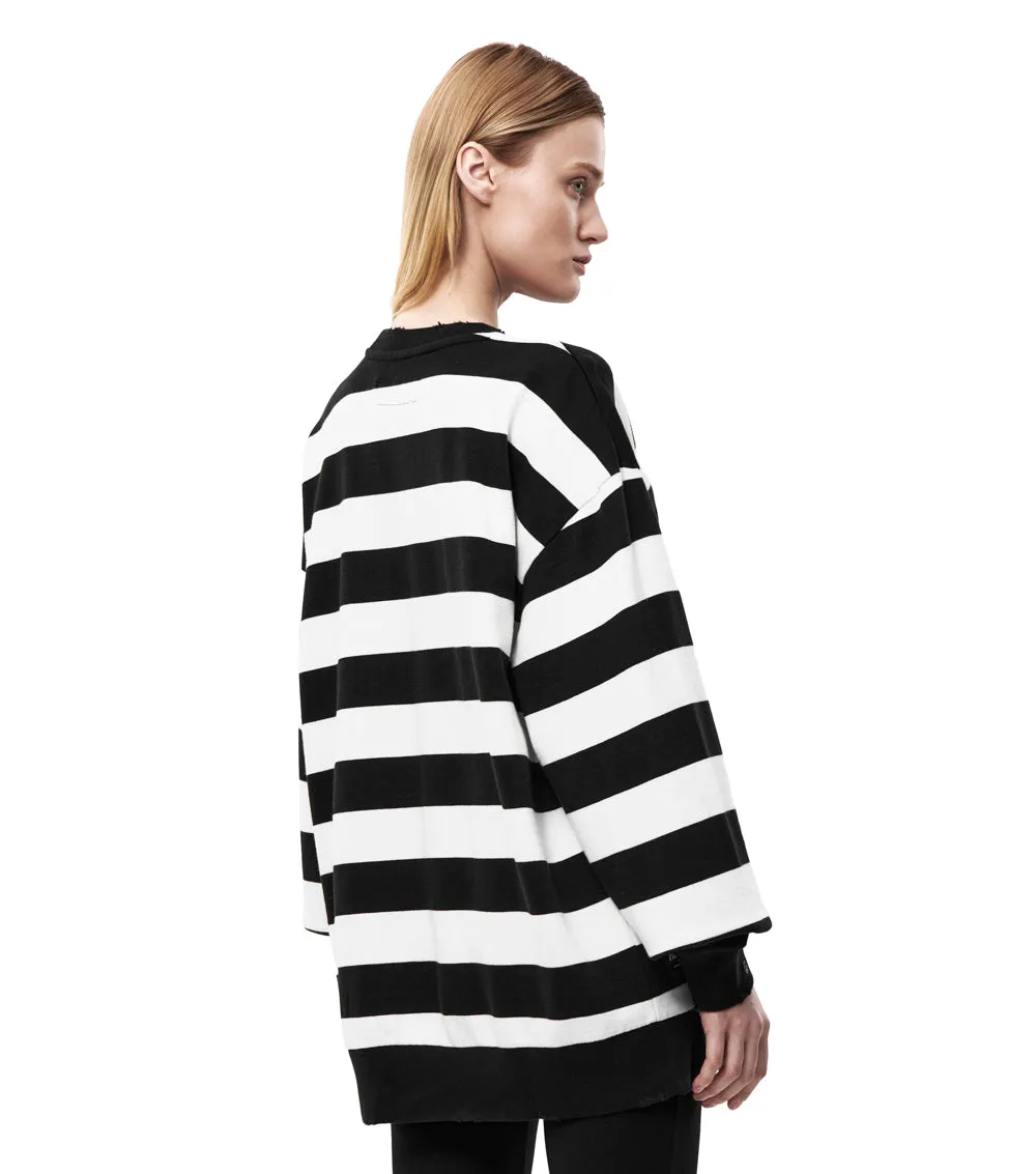 women's striped sweatshirt